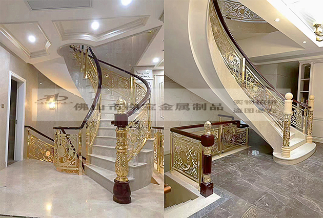 鋁藝雕花護欄的安裝效果