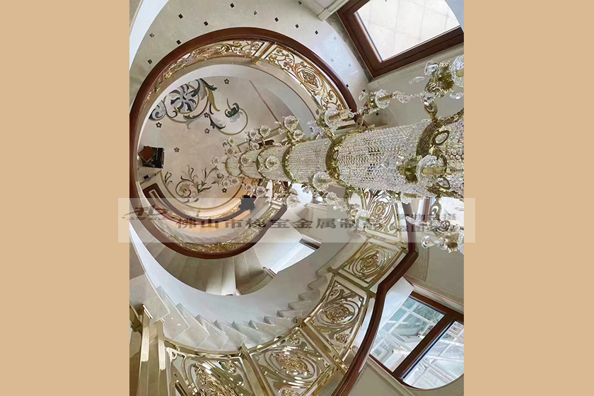 銅鋁藝鍍金樓梯
