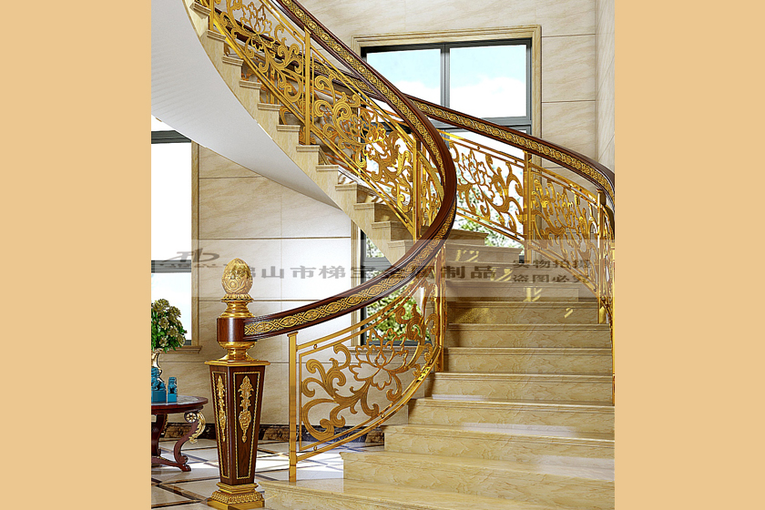 銅鋁藝雕刻樓梯