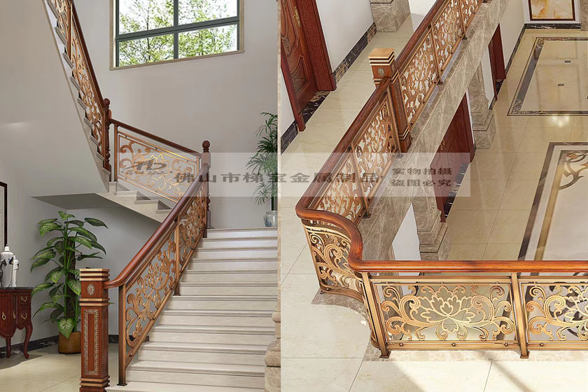 銅鋁藝雕刻樓梯